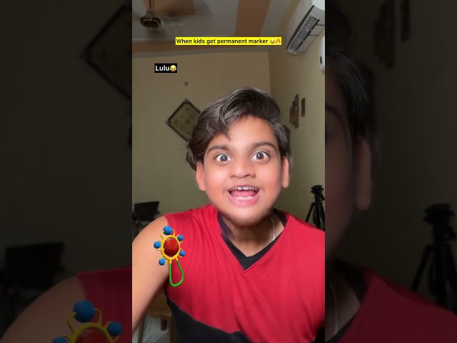 When kids get permanent marker 😂🔥| Indian family #shorts #indian #relatable #chaman #chotabhai