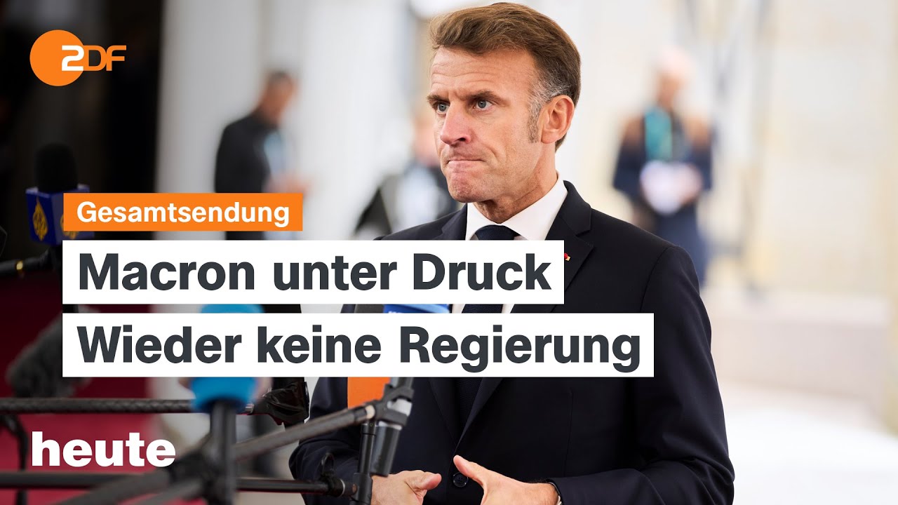 heute 19:00 Uhr vom 06.10.25 Rücktritt Premierminister Frankreich, Friedensverhandlungen Gaza