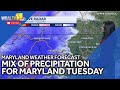Impact Weather: Widespread precipitation through Tuesday afternoon