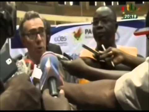 News Report: Stéphane Mondon Speech at Ceremony for Electoral Material Handover to INEC (FR)