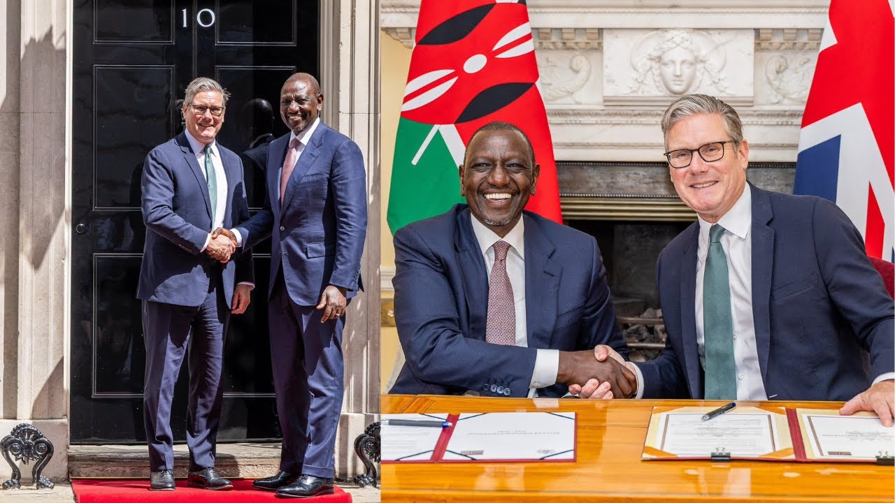 WATCH HOW PRESIDENT RUTO ARRIVED TO MEET UK PRIME MINISTER SIR KEIR STARMER IN 10 DOWNING STREET!