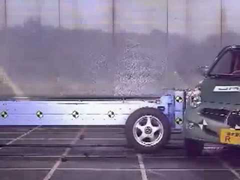 تست تصادف ویدیویی Subaru R2 2003