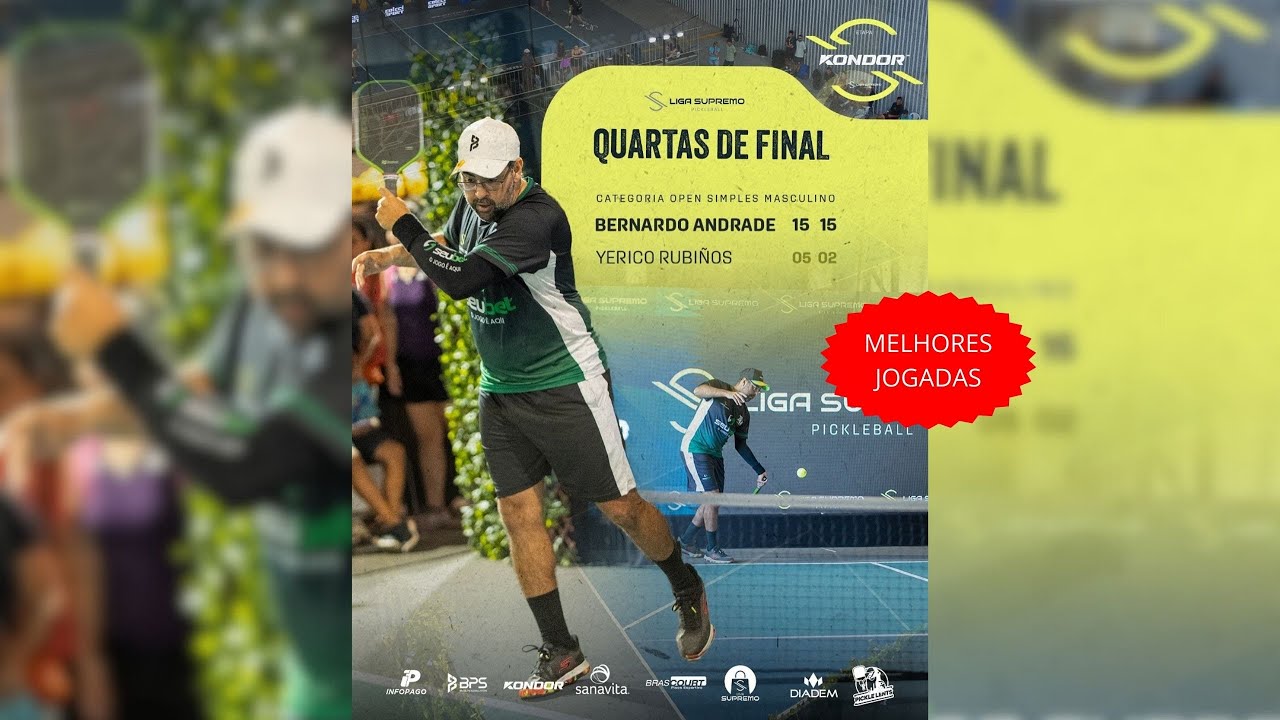 QUARTAS DE FINAL SINGLE MASCULINA ETAPA LIGA SUPREMO DE PICKLEBALL BELO HORIZONTE (MELHORES JOGADAS)