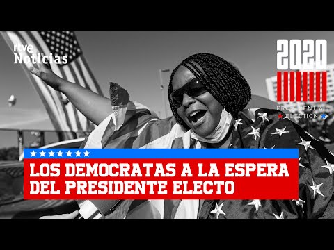 ENTUSIASMO en la SEDE DEMOCRATA en DELAWARE tras la VICTORIA de JOE BIDEN I RTVE