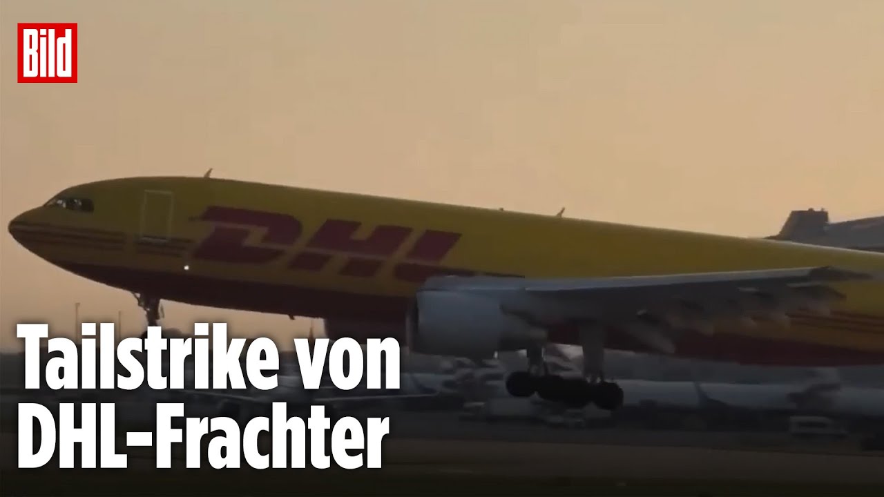London: DHL-Flieger schlägt mit dem Heck auf Landebahn
