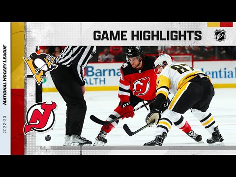 Penguins @ Devils 1/22 | NHL Highlights 2022