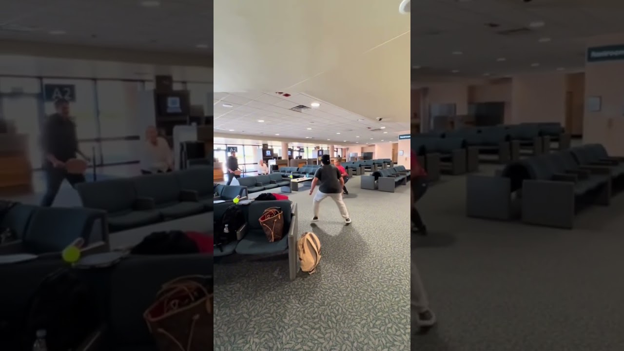 Travel delays can still be fun 😎 #travel #pickleball