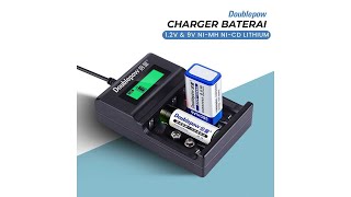 Pratinjau video produk Doublepow Charger Baterai 1.2V & 9V NI-MH NI-CD Lithium - DP-UK95