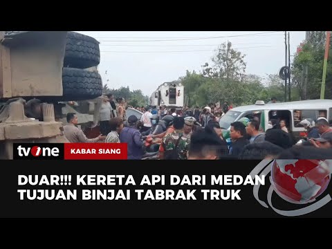 KA Jurusan Binjai Tabrak Truk Bermuatan Pasir Dan Batu TvOne