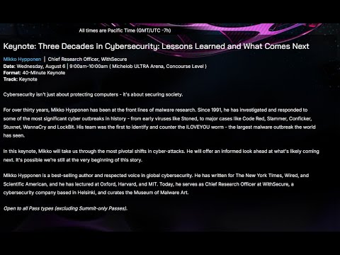 Keynote: Three Decades in Cybersecurity: Lessons Learned and What Comes Next
