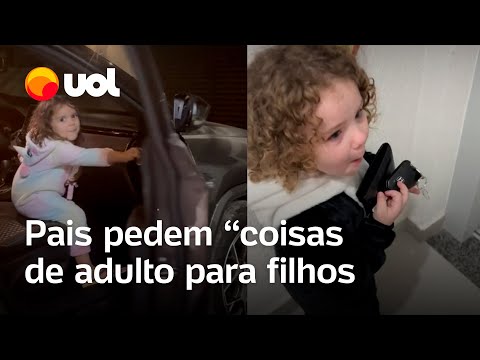 Pais pedem 'coisa de adulto para crianças', filhos reagem e vídeos fazem sucesso; veja