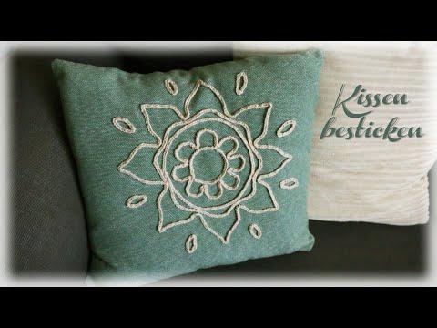 Kissen besticken * DIY * Pillow Embroidery