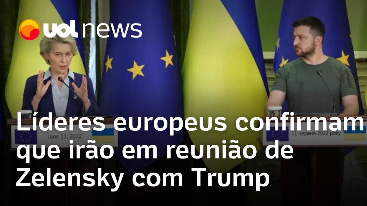Líderes europeus participarão de reunião entre Zelensky e Trump ucrâniano fala em ceder territórios