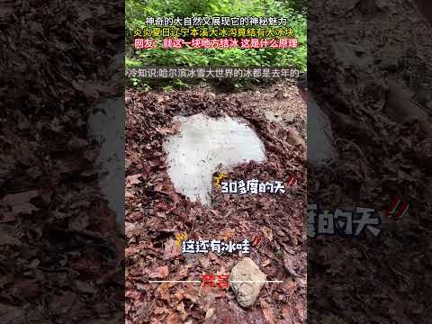 神奇的大自然又展現它的神秘魅力 炎炎夏日遼寧本溪大冰溝竟結有大冰塊 #意外 #神奇的大自然 #有趣 #萬萬沒想到 #amazing #magicalnature #nature  #shorts サムネイル