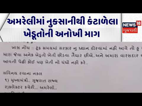 Amreli Farmers | અમરેલીમાં નુકસાનીથી કંટાળેલા ખેડૂતોની અનોખી માગ | Agriculture News | Gujarati News