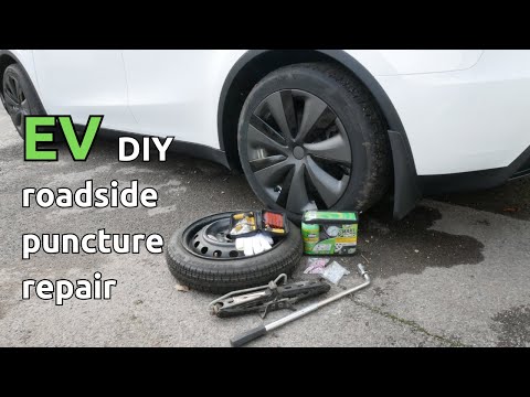 Punctures on EVs. Make sure you carry the correct puncture repair kits for your tyres.