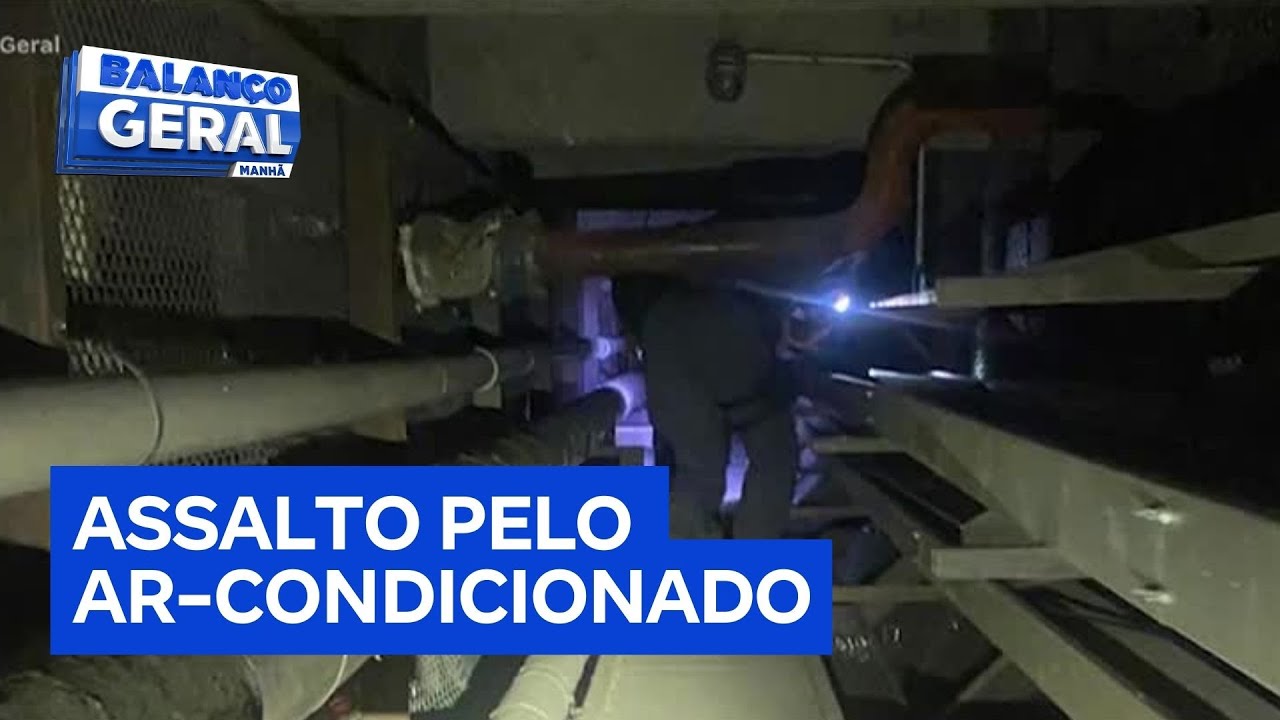 Assaltante invade joalheria por duto de ar condicionado em shopping