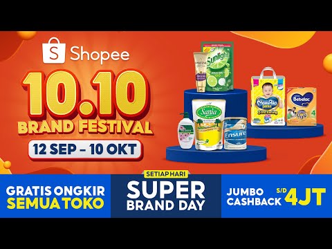 Nikmati Promo JUMBO CASHBACK s/d 4JT di Shopee 10.10 Brands Festival untuk Belanja Kebutuhan Harian!