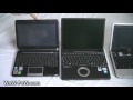 Panasonic Toughbook CF-R8 V's EEE PC 901 V's Dell Mini 9 size comparison