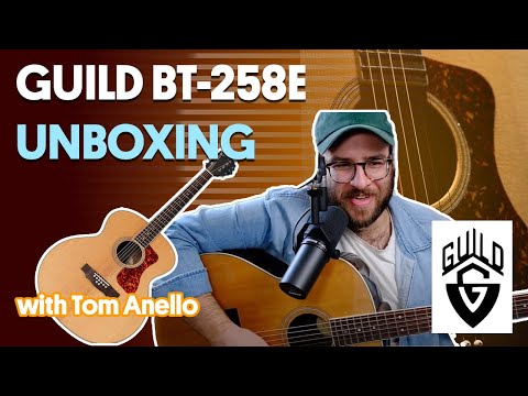 GUILD BT-258E BARITONE ACOUSTIC GUITAR UNBOXING | Stream Highlights ft. Tom Anello