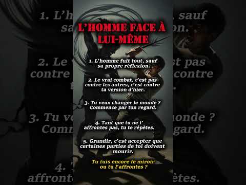 L’homme face à lui même