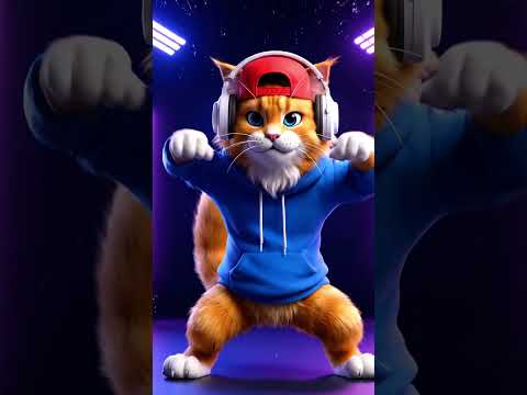 🐱🎶 Cute Cat Dance - Cute Cat Hiphop Dance #catdance2025 #shorts
