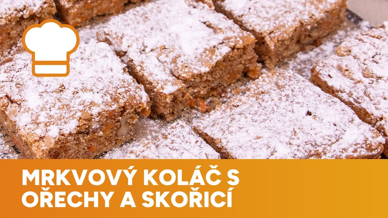 Šťavnatý mrkvový koláč s ořechy a skořicí je krásně vláčný a skvěle voní
