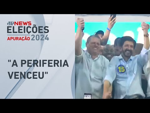 Ao lado de Tarcísio e sem Bolsonaro, Ricardo Nunes comemora reeleição em SP