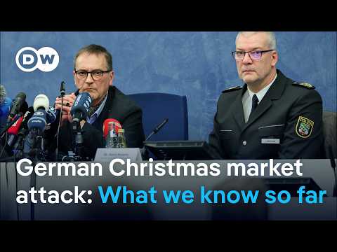 Authorities hold press conference after attack on a Christmas market in Germany | DW News