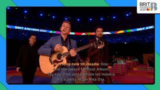 Jack Whitehall performs a BRITs sea shanty with Nathan Evans &amp; The Wellermen | The BRIT Awards 2021