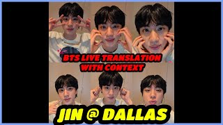 BTS Jin After Dallas Concert: Mukbang, MapleStory and More