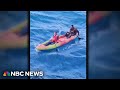 Video shows men rescued by cruise ship after boat sinks off coast of Mexico