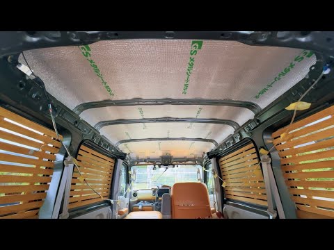 【DIY】天井断熱をして快適な車内にしたよ。