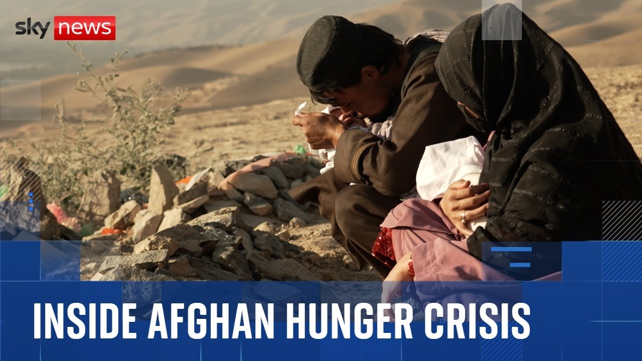 Sky News visits rural Afghanistan where babies are dying of hunger