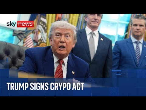 Trump signs landmark crypto act into law