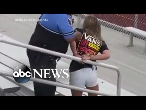 Woman tased, arrested for refusing to wear a mask at football game