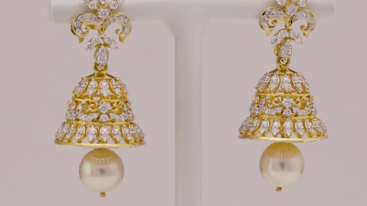 Floral Diamond Jhumkas