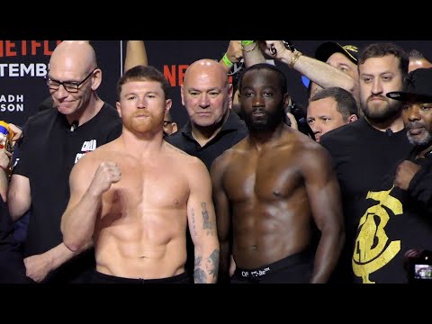 Canelo Álvarez vs. Terence Crawford • FULL WEIGH IN & FINAL FACE OFF | Netflix Boxing