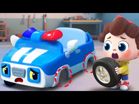 パトカーのタイヤ　くるくる🚓 | イエス！ネオ | 赤ちゃんが喜ぶ歌 | 子供の歌 | 童謡 | アニメ | 動画 | ベビーバス| BabyBus