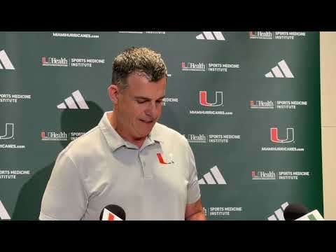 Miami Hurricanes coach Mario Cristobal Oct. 27