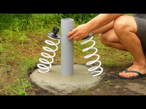 Few people know this secret! Free energy source from cement, old PVC pipes and old tires – It Works!