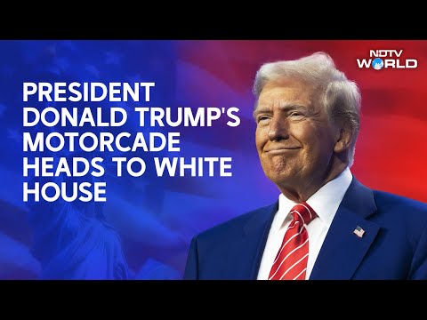 Donald Trump Second Term | President Donald Trump's Motorcade Heads To White House