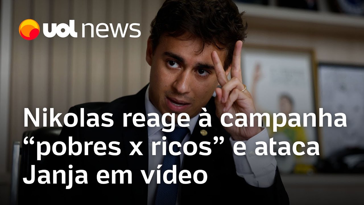 Nikolas Ferreira reage à campanha pobres x ricos da esquerda e ataca Janja em vídeo