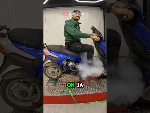 Höllenmaschine 😳 #roller #piaggio #dynojet #prüfstand #turbo #werkstatt #tuning #polizei