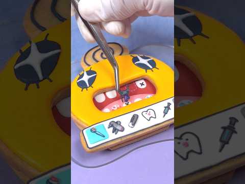 たまごっちの歯医者さんをアイシングクッキーでやってみた🦷 #shorts