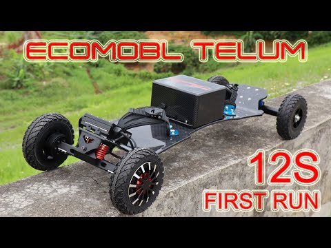 Ecomobl Telum 2022 mountain / offroad carbon fiber electric skateboard first run, top 10 boards.