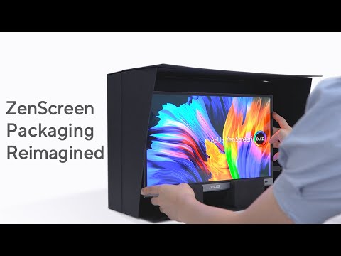 Monitor packaging reimagined- ZenScreen OLED Eco-Friendly Monitor Hood