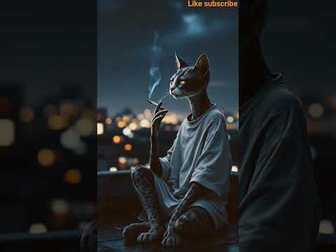 "Attitude Cat Smoking Scene – Cool#shorts