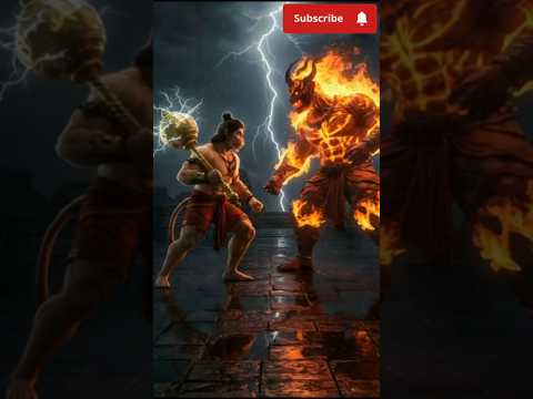 हनुमान जी ने राक्षस को किया ध्वस्त! देखिए महाबली हनुमान की शक्ति! ⚡🔥"#Viralshorts
