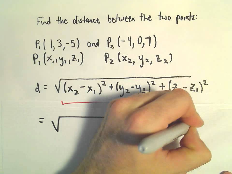The Distance Formula In 3 Dimensions YouTube